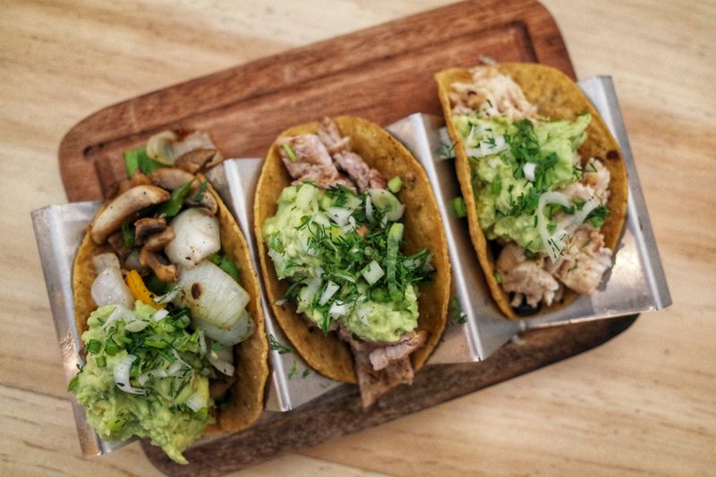 Carne asada street taco at Cafe Rio